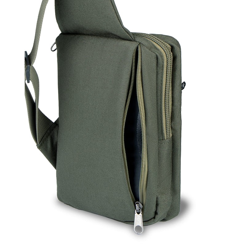 Тактична сумка-барсетка плечова для прихованого носіння зброї Хакі (Cordura 500D)
